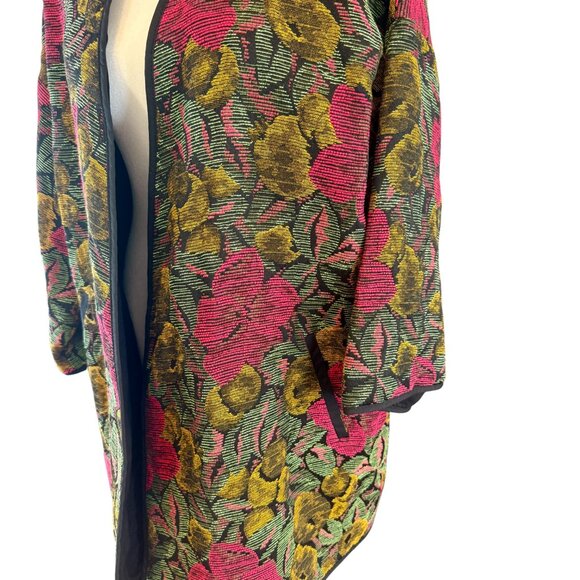 ZARA TRF Outerwear Floral Jacquard Coat – Multicolor – Size S/M – NWT - Picture 4 of 7